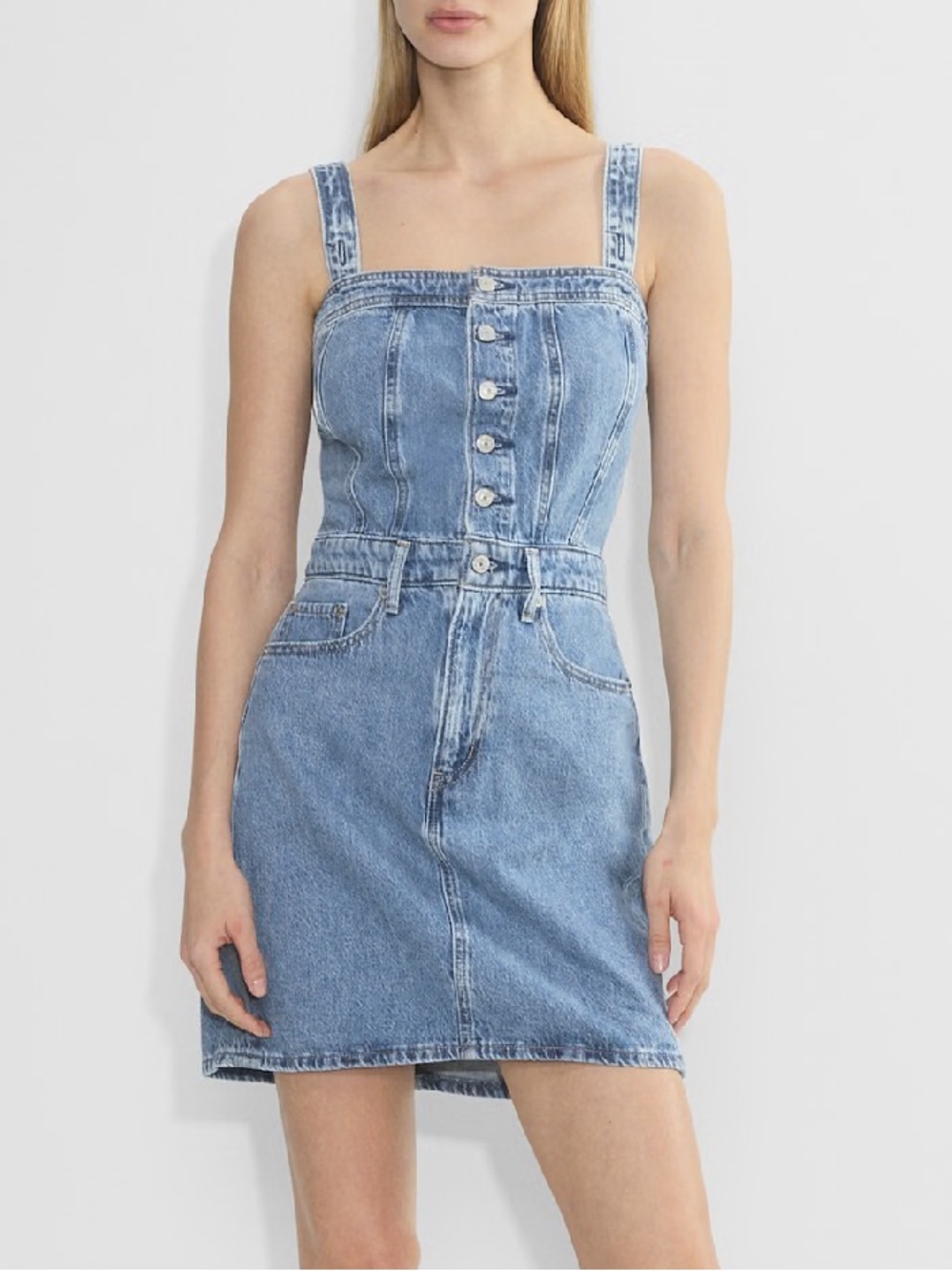 Levi's Drea Denim Dress Sleeveless Cotton Blue Size XS